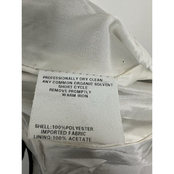 Jessica McClintock for Gunne Sax Size 1/2 Strapless Colorblock Satin Gown - Picture 4 of 6